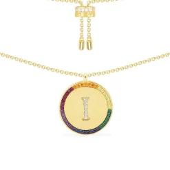APM Monaco Rainbow Alphabet Adjustable Necklace- Necklaces