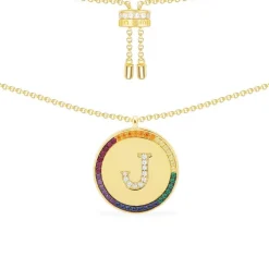APM Monaco Rainbow Alphabet Adjustable Necklace- Necklaces