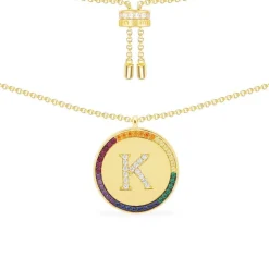 APM Monaco Rainbow Alphabet Adjustable Necklace- Necklaces