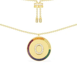 APM Monaco Rainbow Alphabet Adjustable Necklace- Necklaces