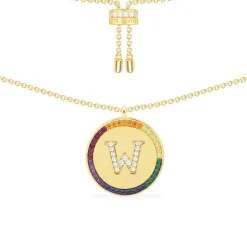 APM Monaco Rainbow Alphabet Adjustable Necklace- Necklaces