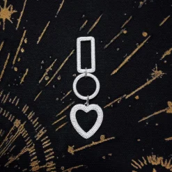 APM Monaco Rectangle Circle And Heart Drop Earring- Earrings
