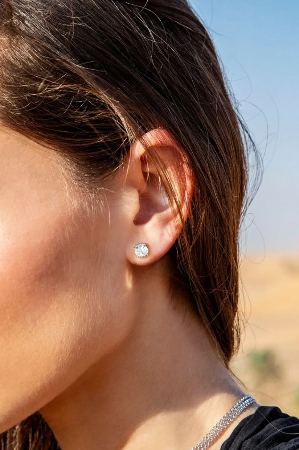 APM Monaco Round Stud Earrings- Earrings