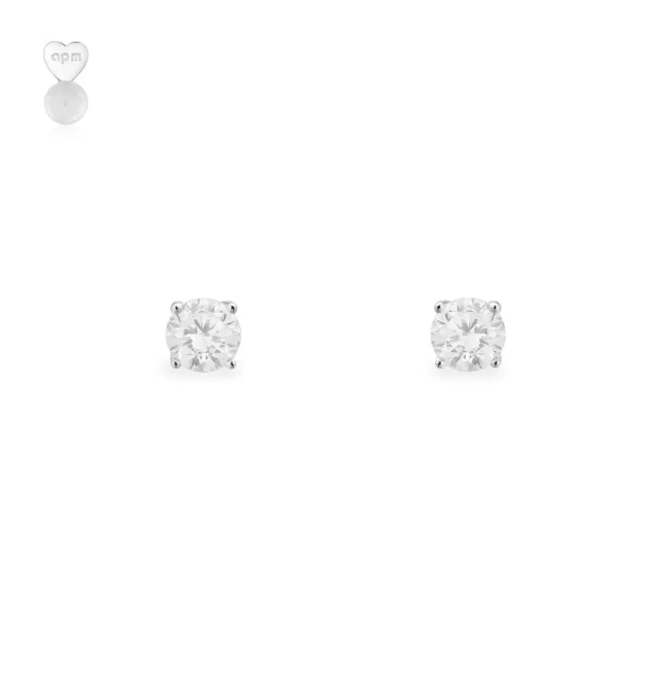 APM Monaco Round Stud Earrings- Earrings