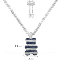 APM Monaco Saint-Tropez Yummy Bear (Clippable) Adjustable Necklace With Beads- Necklaces