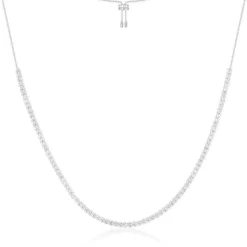APM Monaco Silver Couture Adjustable Necklace- Necklaces