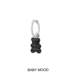 APM Monaco Single Baby Mood Yummy Bear (Clippable) Hoop Earring- Earrings