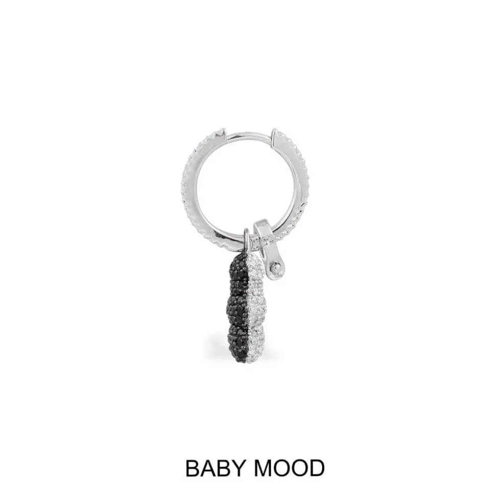 APM Monaco Single Baby Mood Yummy Bear (Clippable) Hoop Earring- Earrings