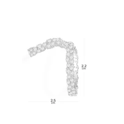 APM Monaco Single Double-Hoop Ear Cuff- Earrings