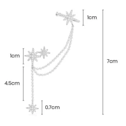 APM Monaco Single Meteorites Statement Earring With Ear Cuff- Earrings