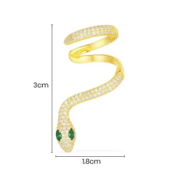 APM Monaco Single Serpent Ear Cuff- Earrings