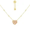 APM Monaco Small Multicolor Heart Adjustable Necklace- Necklaces