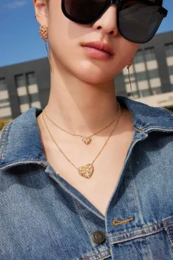 APM Monaco Small Multicolor Heart Adjustable Necklace- Necklaces