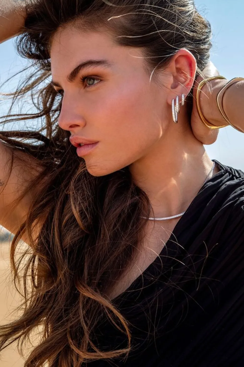 APM Monaco Small Rectangle Earrings- Earrings