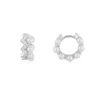 APM Monaco Small Up And Down Hoop Earrings With Pearls- Earrings
