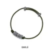 APM Monaco Smile Morse Code Nylon Adjustable Bracelet- Bracelets