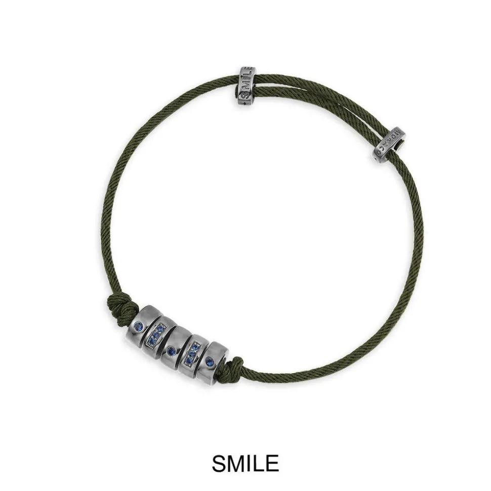 APM Monaco Smile Morse Code Nylon Adjustable Bracelet- Bracelets