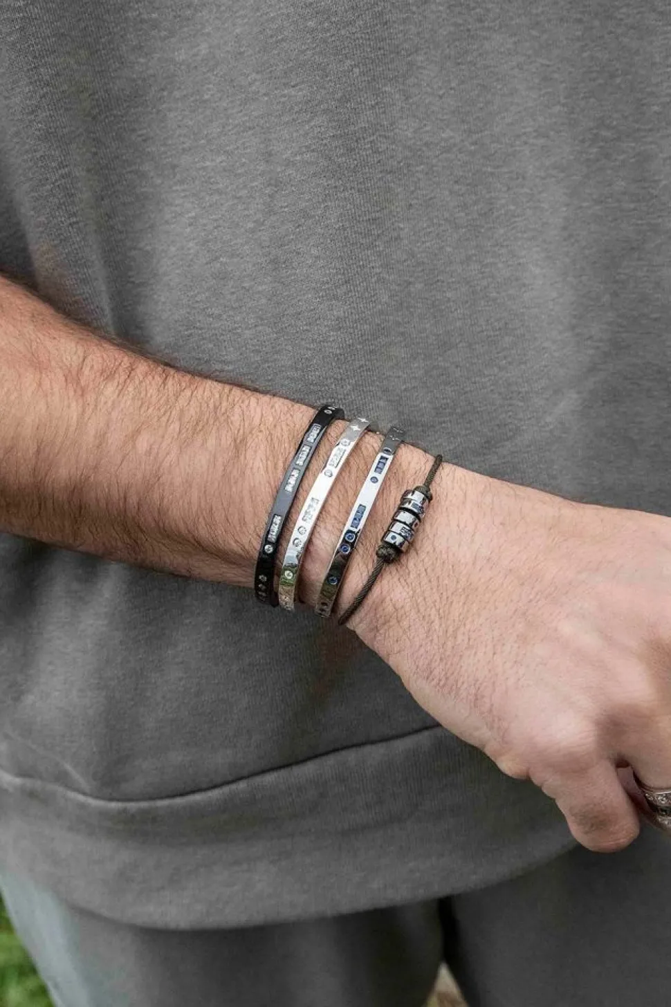 APM Monaco Smile Morse Code Nylon Adjustable Bracelet- Bracelets