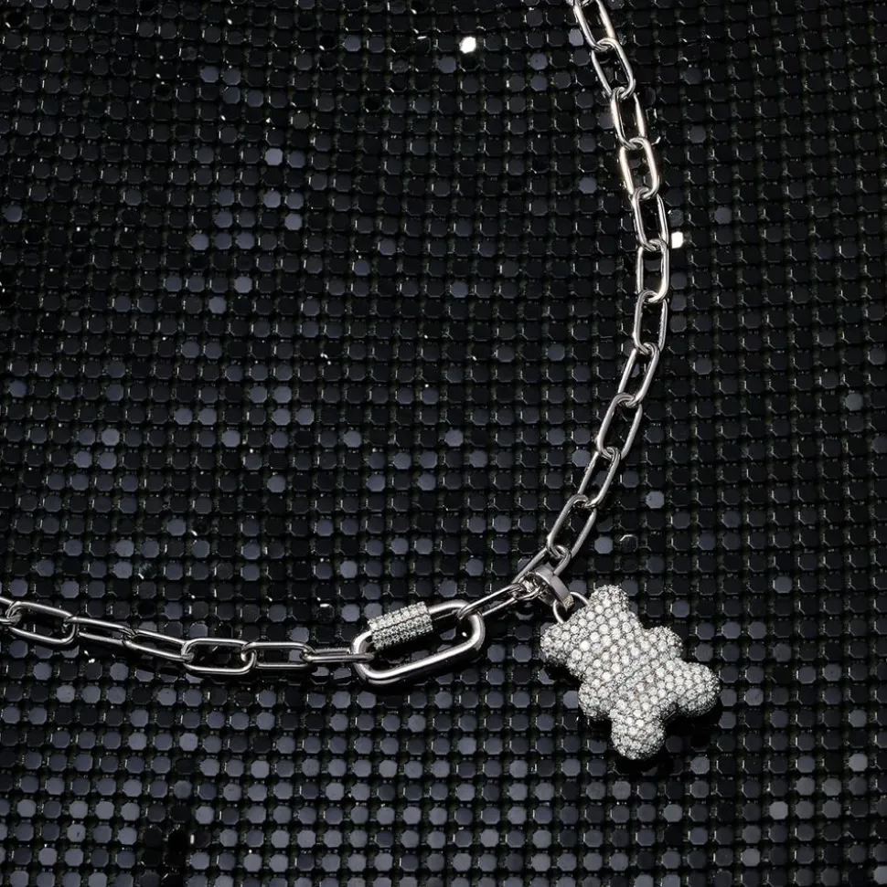 APM Monaco Snow Yummy Bear (Clippable) Chain Necklace- Necklaces