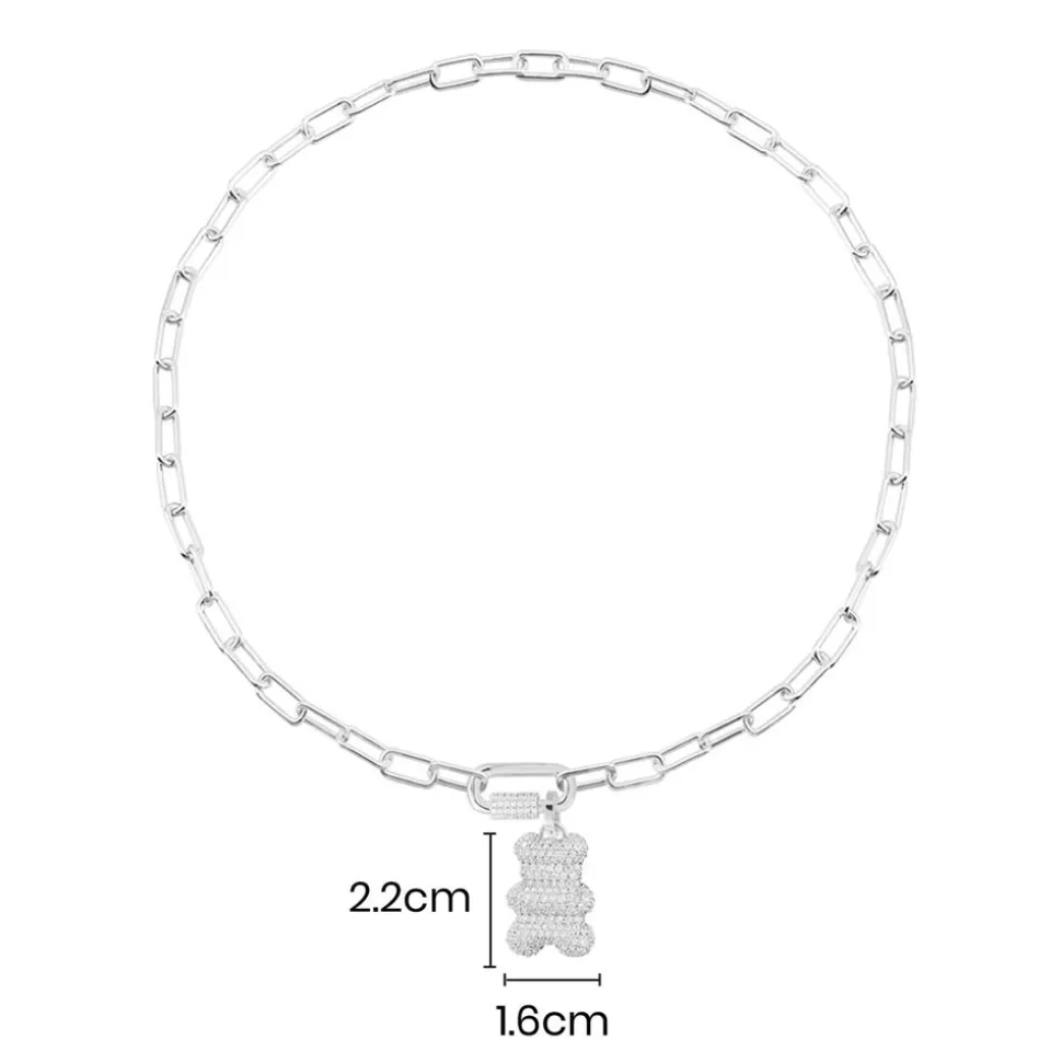 APM Monaco Snow Yummy Bear (Clippable) Chain Necklace- Necklaces