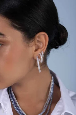 APM Monaco Square Hoop Earrings- Earrings