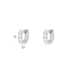 APM Monaco Square Huggie Earrings- Earrings