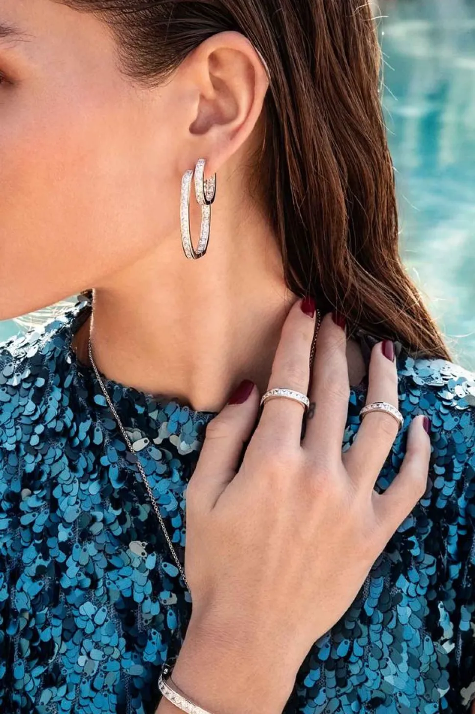 APM Monaco Square Stones Ring- Rings