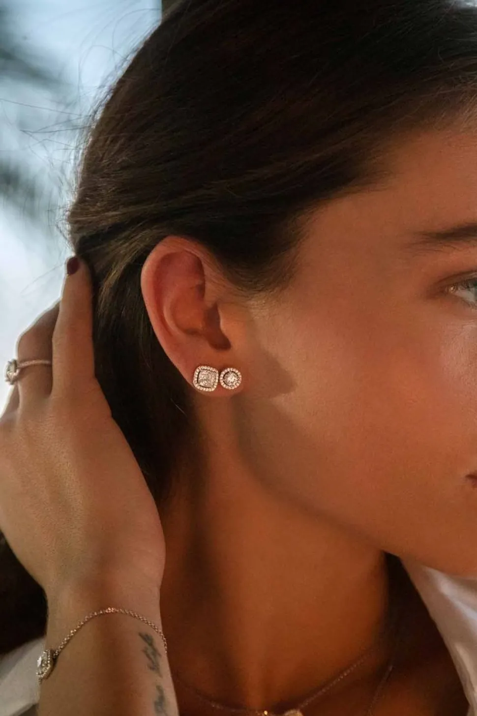 APM Monaco Square Stud Earrings- Earrings