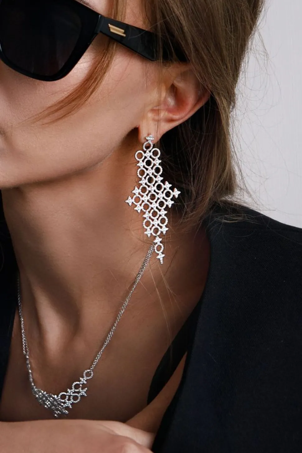 APM Monaco Statement Meteorites & Circles Drop Earrings- Earrings