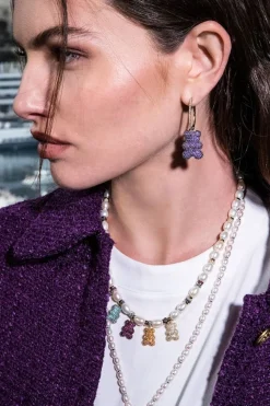 APM Monaco Statement Multicolor Yummy Bear Necklace With Pearls- Necklaces