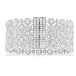 APM Monaco Statement Pave Meteorites & Circles Bracelet- Bracelets