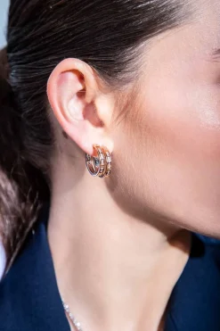APM Monaco Toi Moi Morse Code Hoop Earrings- Earrings