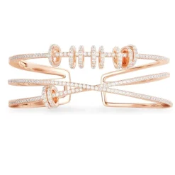 APM Monaco Triple Cuff With Sliding Rings- Bracelets