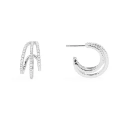 APM Monaco Triple Hoop Earrings- Earrings