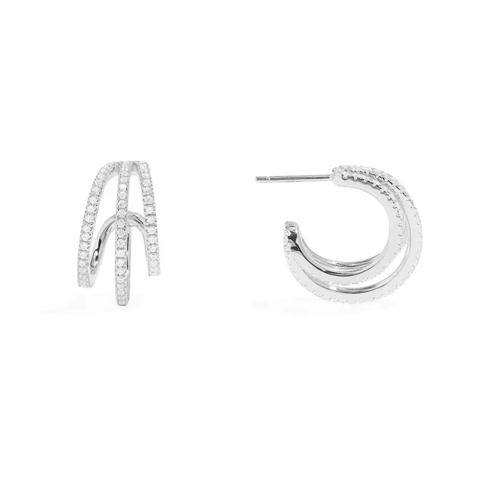 APM Monaco Triple Hoop Earrings- Earrings