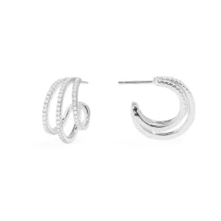 APM Monaco Triple Hoop Earrings- Earrings