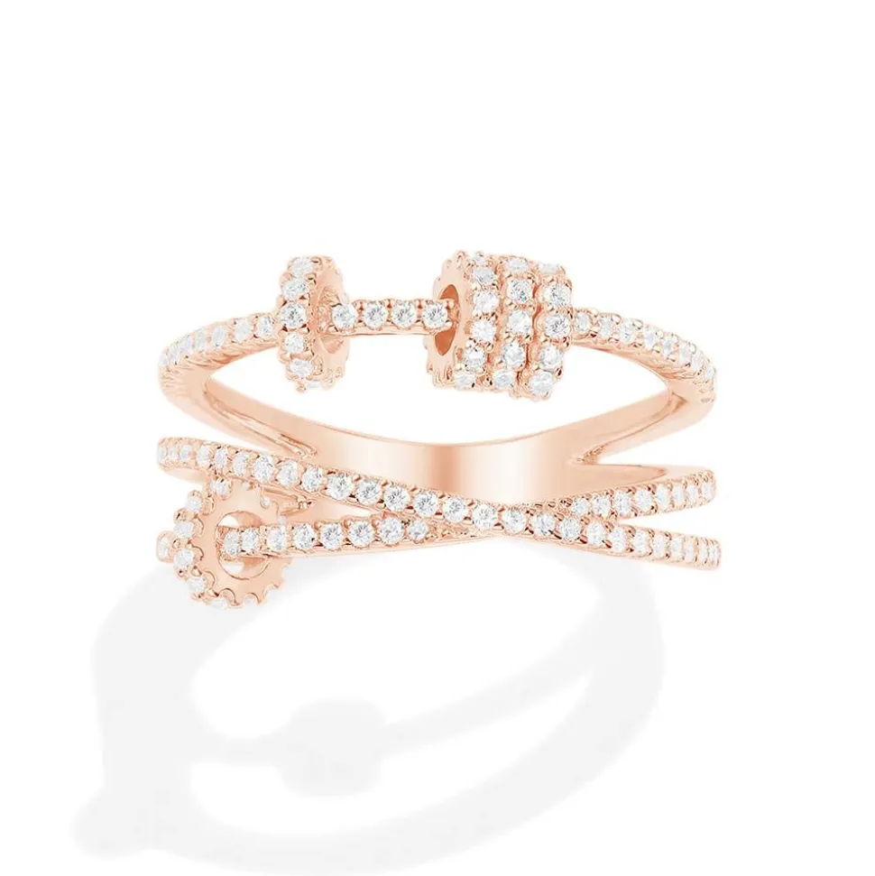 APM Monaco Triple Ring With Sliding Hoops- Rings