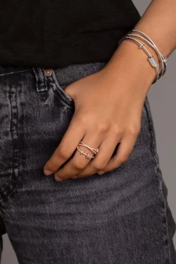 APM Monaco Triple Ring With Sliding Hoops- Rings