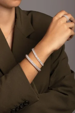 APM Monaco Up And Down Adjustable Bracelet With Pearls- Bracelets