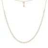 APM Monaco Up And Down Adjustable Necklace With Pearls- Necklaces