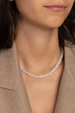 APM Monaco Up And Down Adjustable Necklace With Pearls- Necklaces