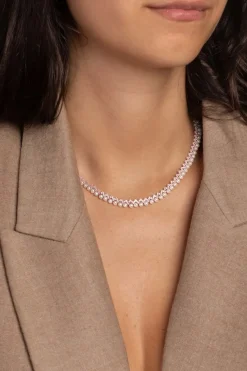 APM Monaco Up And Down Adjustable Necklace With Pearls- Necklaces