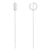 APM Monaco Up And Down Pearls Ear Cuff With Chains- Earrings