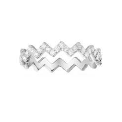 APM Monaco Up And Down Ring White- Rings