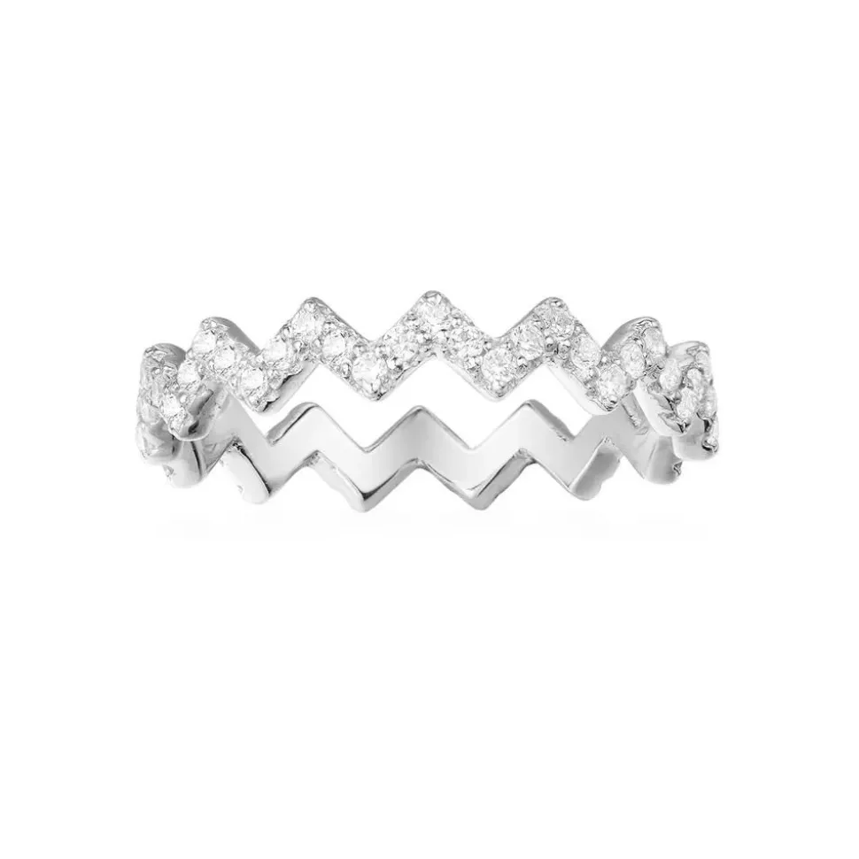 APM Monaco Up And Down Ring White- Rings