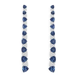 APM Monaco White & Blue Triangle Drop Earrings- Earrings