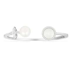APM Monaco White Nacre And Pearl Cuff- Bracelets