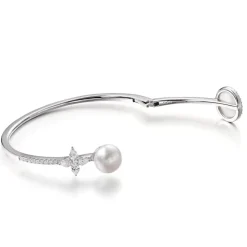 APM Monaco White Nacre And Pearl Cuff- Bracelets