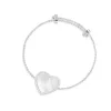 APM Monaco White Nacre Heart Adjustable Bracelet- Bracelets