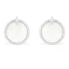 APM Monaco White Nacre Round Earrings- Earrings